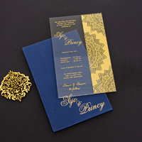 Geometric Acrylic Wedding Card AWI-10323