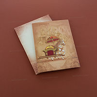 Textured Two-Fold Wedding Card 23032