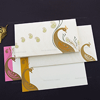 Elegant Peacock Motif Invitation 14170