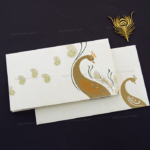 DWC-Elegant Peacock Motif Invitation 14170