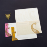 DWC-Elegant Peacock Motif Invitation 14170