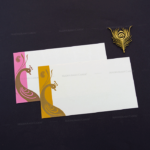 DWC-Elegant Peacock Motif Invitation 14170