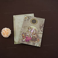 Pious Radha Krishna Wedding Invite 23120