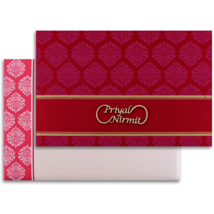 Stunning Fabric Wedding Card 9035RC