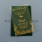 AWI-Exquisite Leafy Acrylic Invitations 8916G
