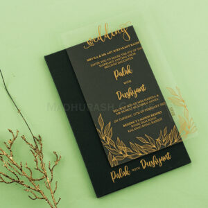 Exquisite Leafy Acrylic Invitations 8916G