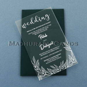 Exquisite Leafy Acrylic Invitations 8916W