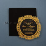AWI-Exquisite Laser-Cut Transparent Invitation 9161G