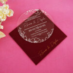 Floral Circle Acrylic Invite 9162
