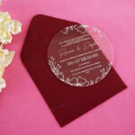 Floral Circle Acrylic Invite 9162