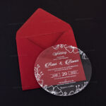 Floral Circle Acrylic Invite 9162