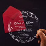 Floral Circle Acrylic Invite 9162
