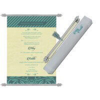 SC-Exquisite Scroll Wedding Invite 6071