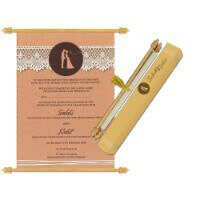 SC-Rich Scroll Wedding Invitation 6078