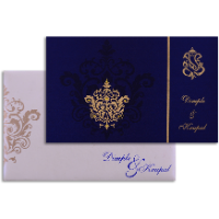 Sophisticated Fabric Wedding Invite 7336BC