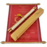 SC-Prestige Scroll Wedding Card 6057