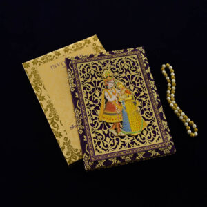Graceful Radha Krishna Wedding Invitation 2168