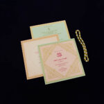 FMC-Enchanting Gold Foil Wedding Invite 2228