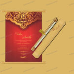 SC-Dazzling Scroll Wedding Card 6070
