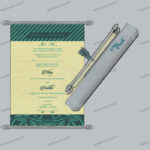 SC-Exquisite Scroll Wedding Invite 6071