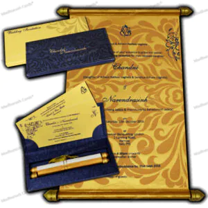 Captivating Wedding Scroll Invitation 5111BG