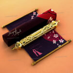 Gold Case Scroll Wedding Card SC-6019