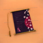 Gold Case Scroll Wedding Card SC-6019