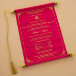 SC-Elite Metallic Scroll Wedding Invite 6043P