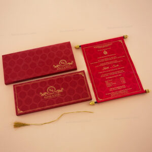 Radiant Box Scroll Wedding Invite 6047R