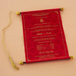 SC-Radiant Box Scroll Wedding Invite 6047R