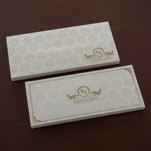 Exquisite Metallic Box Scroll Card 6047C