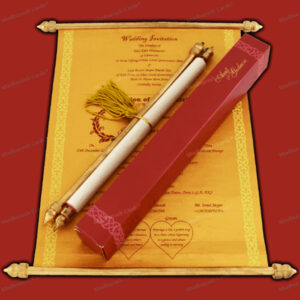 Graceful Scroll Wedding Invitation 6055