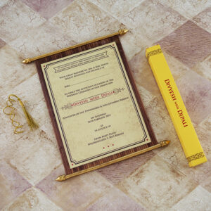 Exquisite Scroll Wedding Invitation 6080