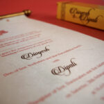 SC-Regal Floral Design Scroll Invite 6082