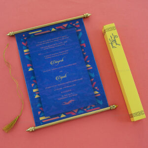 Lavish Scroll Wedding Invite 6083