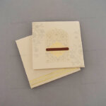 Floral Embossed Wedding Card 23026