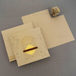 Floral Embossed Wedding Card 23026