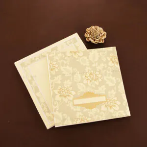 Debossed Floral Wedding Invitation 23043