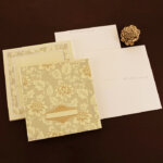 Debossed Floral Wedding Invitation 23043