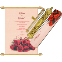 Royal Scroll Invitation with Rose SC-6025