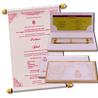 SC-Glamorous Scroll Wedding Invitation 6043W