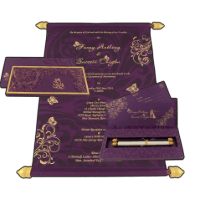Sc-Spectacular Wedding Scroll Card 6043V