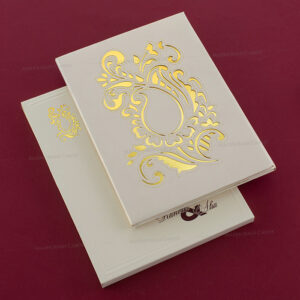 Stunning Laser-Cut Box Wedding Card 7401