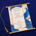 Peacock Scroll Invitation SC-6020