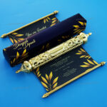 Premium Blue Scroll Invitation SC-6022