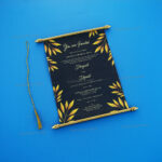 Premium Blue Scroll Invitation SC-6022