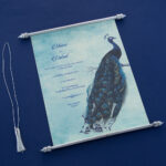 Peacock Silver Scroll Invite SC-6029