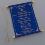 SC-Majestic Metallic Scroll Wedding Invite 6043B