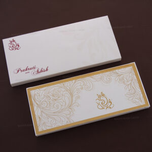 Glamorous Scroll Wedding Invitation 6043W