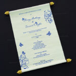 SC-Opulent Wedding Scroll Box Invite 6045W
